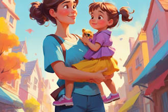 design 2d 3d children story book illustration and romance book cover