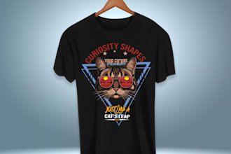 do vector art and modernart t shirt design for your apparels