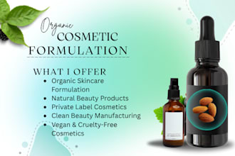 formulate organic cosmetic formulation beauty product skincare and haircare