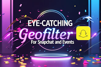 design  eye catching geofilter for snapchat and events