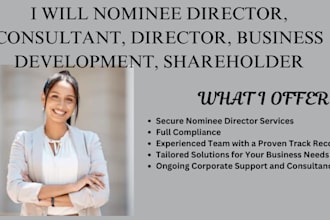 nominee director, consultant, director, business development, shareholder