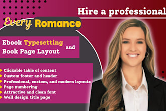 do ebook typesetting and design book page layout design picture book for KDP