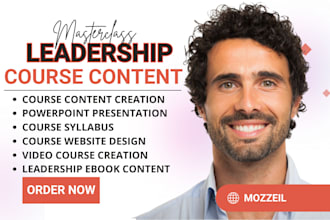 create online course content, leadership course, ebook, kajabi coaching program