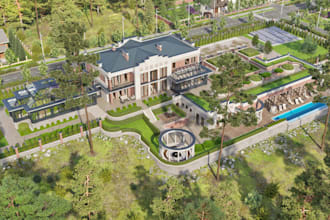 craft master site plan for city,map model,real estate layout,3d landscape design