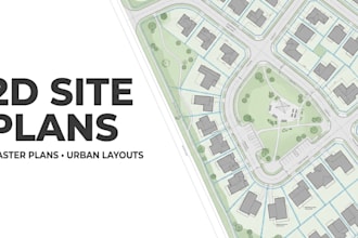 create 2d site plans, master plans and urban planning layouts
