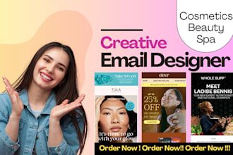 email design beauty spa cosmetics figma to klaviyo flow automation email design