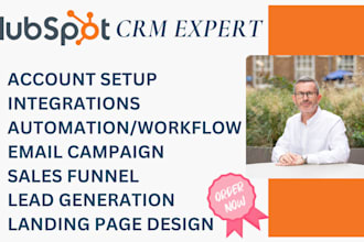 setup hubspot crm, hubspot website, automation setup, mailerlite, email campaign