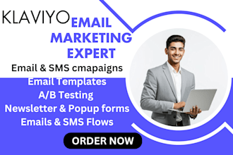 setup klaviyo account email flows campaigns abandoned cart  sms account manager