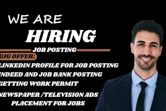 post jobs on linkedin, job bank, indeed to hire and recruit foreign workers
