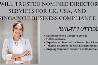 trusted nominee director services for UK, USA, and singapore business compliance