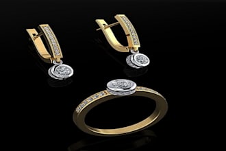 3d cad jewelry design, ring, pendant, necklace, rendering, 3dm, animation, print