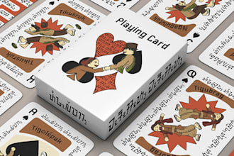 do unique educational kids playing card game animal memory flash card box mockup