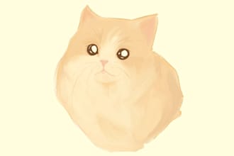 draw your pet and animals in cartoon portrait