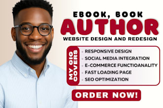 design author website, ebook website, book author website, ebook landing page