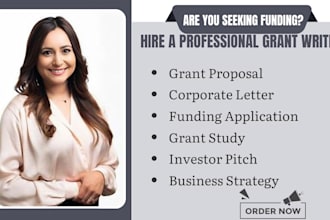 expertly write your grant proposal, research, and application