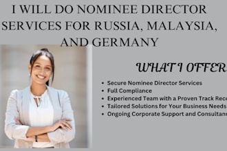 do nominee director services for russia, malaysia, and germany