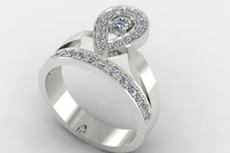 hq 3d jewelry designs, renderings, cad modeling, ring, necklace, print, pendant