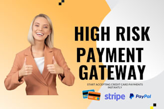 setup integrate shopify payment gateway paypal stripe authorize high risk 2d 3d