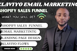 setup klaviyo,email marketing and sales funnel for your shopify store marketing