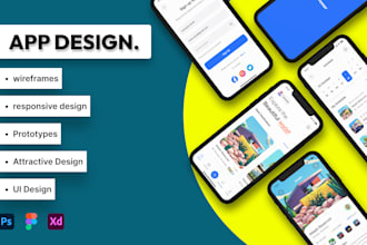 create modern app UI designs in figma for ios and android