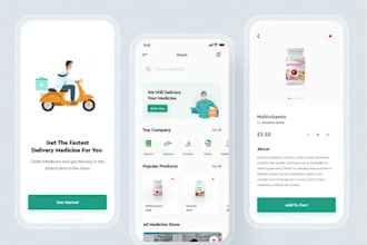 develop pharmacy delivery app, prescription refill app, health product app