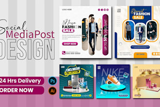 design fb, insta, youtube modern business banner, stationary and timeless logo