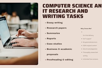 do computer science and IT research and writing tasks