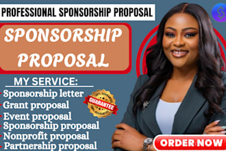 write and design sponsorship proposal, pitch deck, grant proposal, sponsorship