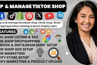 set up facebook shop, tiktok shop, instagram shop, fix meta pixel, shopify