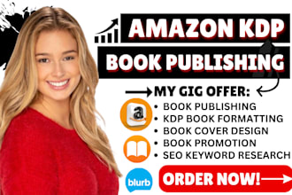 do amazon kdp book formatting, publishing and book promotion