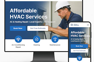 hvac website, plumbing website, painting wbsite, cleaning website, junk removal