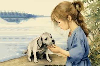 children story book illustration watercolor