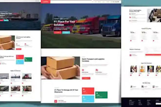 create websites for logistics, trucking, freight, and transportation website