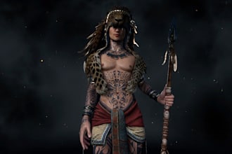 optimized poly 3d character, armour, nsfw, unity texture, ue5 rig mocap, animate