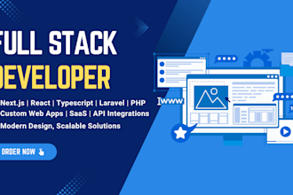 develop custom web apps sass, CRM ecommerce and more, full stack expert