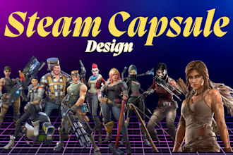create steam capsule game cover artwork character video game banner concept art