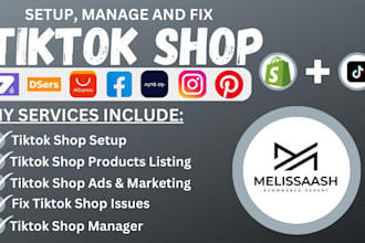 setup tiktok shop dropshipping, manage and fix tiktok shop tiktok shop manager