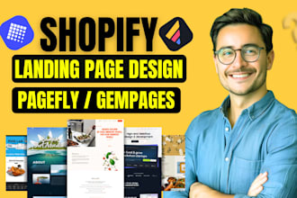 clone shopify store or landing page with gempages , pagefly page builders
