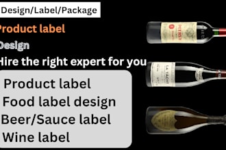 design custom wine label juice package design for your brand