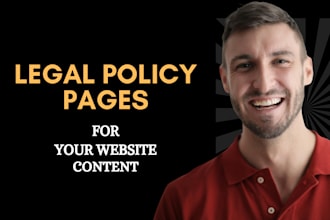 write legal shipping return cookies gdpr privacy policy page faq about us page