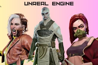 develop and design unreal engine game with 3d environments