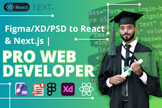 develop responsive react js next js redux firebase web app