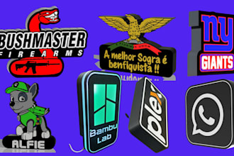 transform 2d images to 3d lightbox logo text keychain ready for printing in 3mf