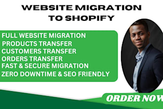 migrate wordpress, wix, squarespace, bigcommerce, weebly store to shopify store