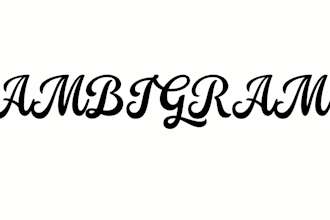 design customised unique ambigram tattoo logo flipped lettering for you