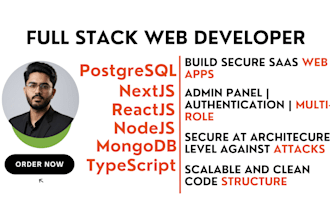 build a secure saas web app with authentication, roles and admin panel