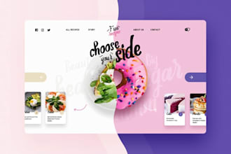 create cake, cookies and bakery website for you