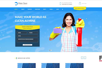 design a commercial cleaning website home cleaning website