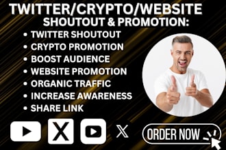 twitter website share link promote tweet to 100m ig, yt, USA crypto app