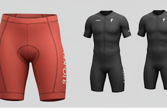 create high quality 3d clo cycling shorts, garments, clothing and animations
